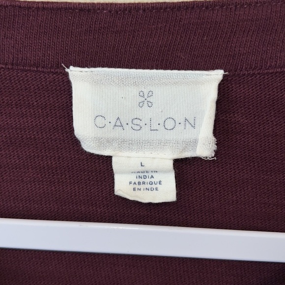 Caslon business casual pocket tunic zipper sweater top  sz L - Picture 3 of 5